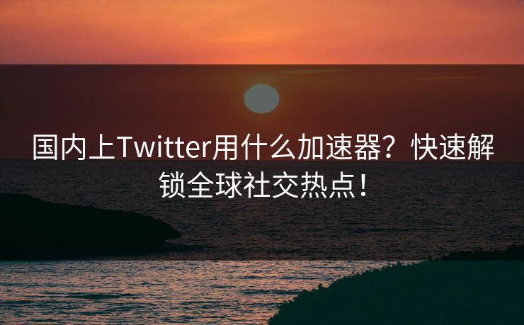 国内上Twitter用什么加速器?快速解锁全球社交热点! 国内上Twitter用什么加速器?快速解锁全球社交热点!