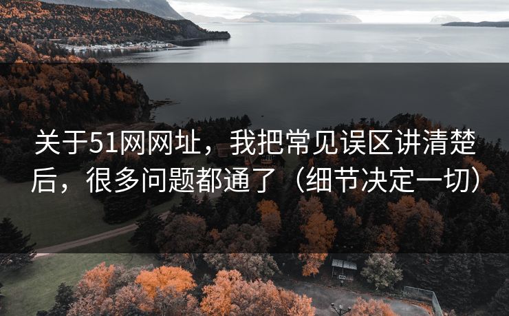 关于51网网址,我把常见误区讲清楚后,很多问题都通了(细节决定一切)